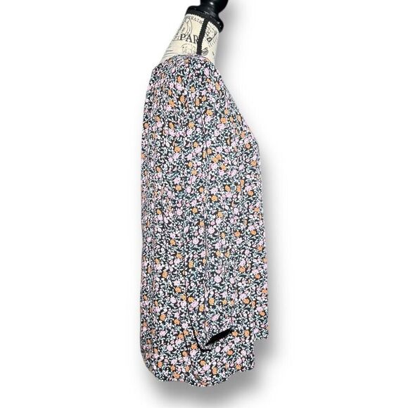 Knox Rose XXL Floral Boho Peasant Blouse Long Sleeve Tunic Top Flowy Cottagecore - Picture 4 of 7